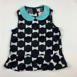 Janie and Jack Size 4 High Tea Holiday Bow Top